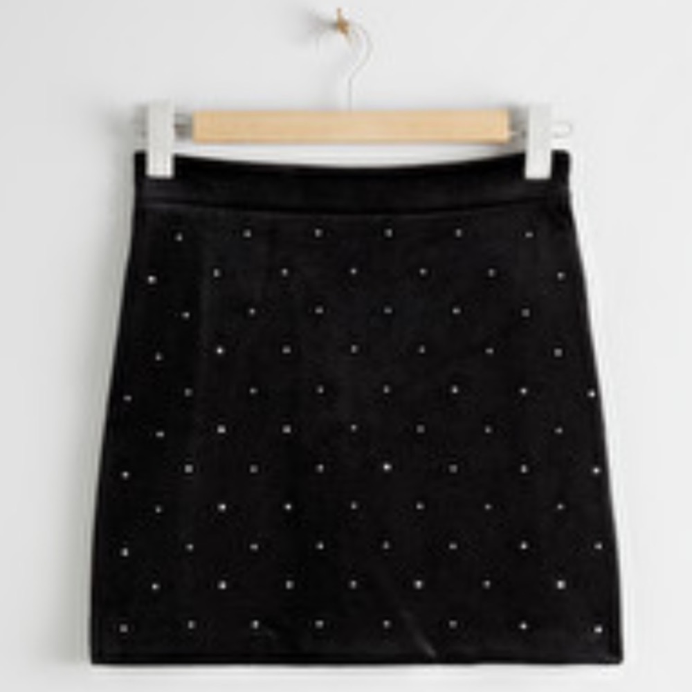 Brand new  & Other Stories velvet rhinestone skirt